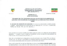 Administración municipal de Saravena, en cabeza del licenciado Juan Ignacio Cifuentes, decreta 2 días de duelo por el fallecimiento de la educadora…