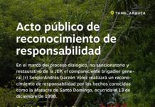 La JEP invita a periodistas y medios de comunicación al acto público de reconocimiento de responsabilidad Santo Domingo en Tame.