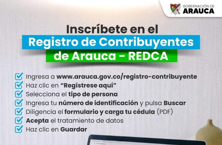 Si va a realizar trámites de estampillas u otros tributos departamentales, debe estar inscrito en el REDCA