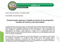 Corporinoquia obstruye e impide el avance de proyectos sociales en Arauca: denuncia ASONALCA