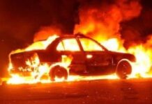 Bomberos controlaron incendio de vehículo en el municipio de Arauquita.