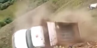 Conductor sobrevive luego de que su volqueta rodara a un abismo e incendiara en la vía Pamplona – Saravena